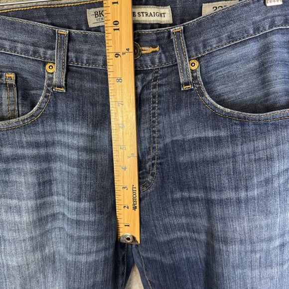 BKE Jeans Mens 33x27 Jake Straight Blue Buckle Stretch Denim Pants - Picture 7 of 11